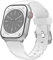 BolYel Armband Kompatibel mit Apple Watch 42mm 44mm 45mm, Silikon Transparentes Doppelschichtiges Ersatzarmband Kompatibel mit iWatch Series 8 7 6 5 4 3 2 1 SE Weiß