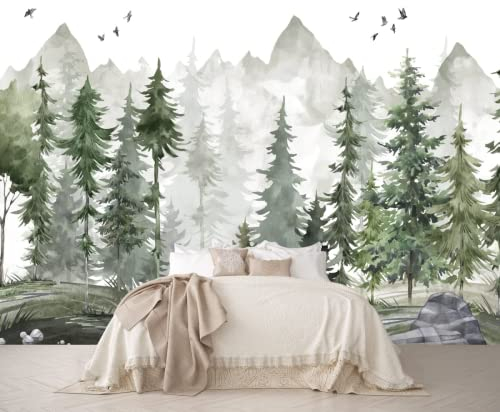 Papier Peint Panoramique Chambre D'Enfant Pin Peint À La Main Papier Peint Intissé 3D Tapisserie Poster Decoration Murale Chambre Salon