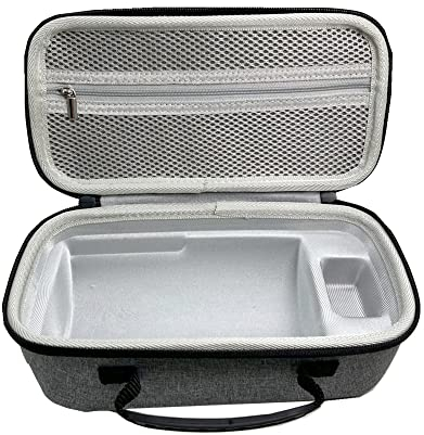 Carrying Case for Samsung The Freestyle and Nebula Anker Capsule 3 Laser 1080p Projector Travel Waterproof Shockproof Bag with Soft Flannel Inside, Gray