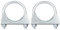 sourcing map Muffler U-Bolt Clamps for 54mm(2-1/8) Diameter Exhaust Tail Pipe, 2pcs Exhaust U Clamp Saddle Type U-Bolt Clamps