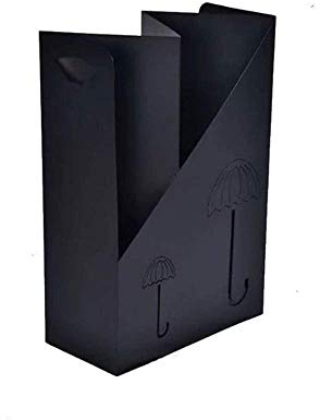Cuiynice Paragüero Paragüero, Paragüero de Metal para Uso General, Cubo de Paraguas para Oficina en casa, Almacenamiento en el vestíbulo del Hotel, Paragüero/Negro (Negro Q)