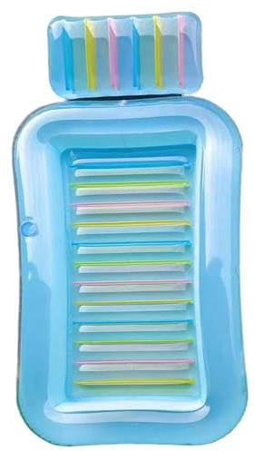 SWEETBIUTI Lit de Piscine de Bronzage avec Oreiller PVC Sun-Sun-Sunger Polder Pool Pool Pool Pool Pool Pools pour Adultes Pools de Plage, 69x43x8 Pouces