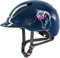 uvex kidoxx - Leichter Kinder-Reithelm - individuelle Größenanpassung - optimale Belüftung - Flower Navy Shiny 3XS-XS