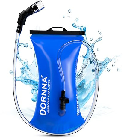 DORNNA - Poche à Eau sans BPA, Poche Hydratation de Sport Résistant, Sacs D'hydratation Portable pour la Randonnée, Cyclisme, Camping. (1.5L)