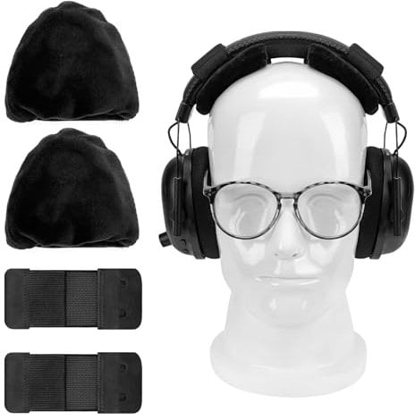 Geekria Comfort Headphones Headband Pressure Relief Pads, Velour Headband Cushion Pad for Bald, Prevent Headphones Hair, Headband Nuggets Damage Free Easy DIY Installation