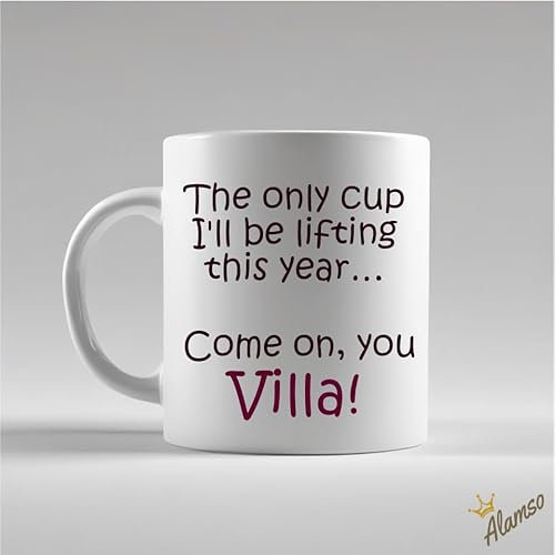 ALAMSO Villa Mug | Joke Gift for Villa Supporter | Funny Work Banter 11oz Ceramic Dishwasher Safe Cup for Tea or Coffee | Joke Xmas Birthday Mugs Present Gift Ideas (Villa Fan