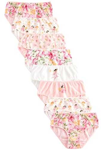 NEXT Mädchen Geblümte Slips, 7er-Pack Rosa Fee 110-116