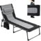LIFERUN XXL Sonnenliege klappbar, 199×66×35 cm Liegestuhl mit 5-Fach Verstellbarer Rückenlehne, extra Große Gartenliege bis 150 kg, Strandliege, Relaxliege, Campingliege, Liege für Outdoor