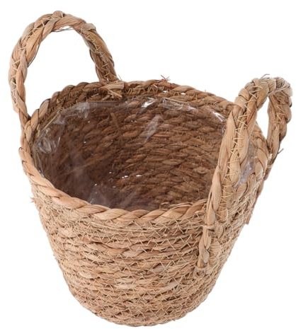 BESTonZON Maceta De Ratán Macetero Decorativo para Suculentas Cesta De Mimbre para Plantas De Interior para Guardar Flores Frutas y Verduras El o Jardín