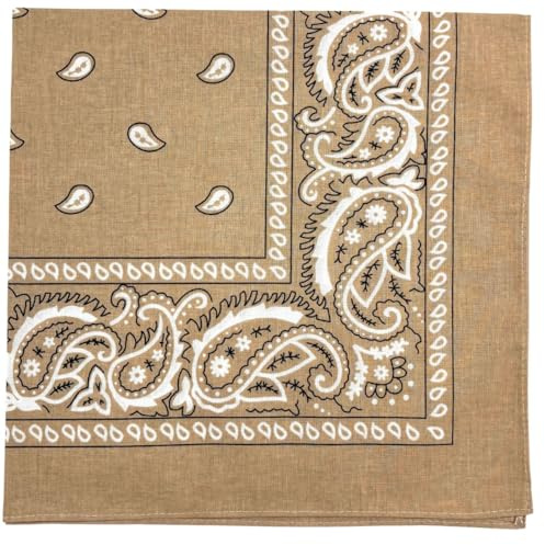 MDSTYLE Bandana aus 100% Baumwolle für Damen und Herren 56cm x 56cm Paisley Stirnband Schal Hals Kopftuch Halstücher