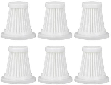 6 Stück Filter Staubsauger,Ersatzfilter Für Kabellosen Mini-Handstaubsauger | HEPA-Filterung Für Feinstaub & Allergene,Waschbar & Wiederverwendbar,Kompatibel Mit Micisty & Feolaviy