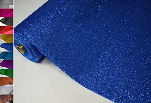 StoffBook MOOSGUMMI GLITZER METERWARE 2MM BASTELMATERIAL STOFF STOFFE, D233 (Royalblau)