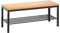 C und P Sitzbank Holzbank Umkleidebank Fitness Studio mit Schuhrost, 42x100x35 cm