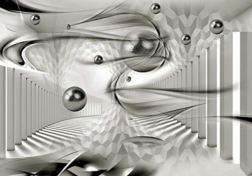 decomonkey Fototapete Abstrakt 350x256 cm XL Design Tapete Fototapeten Vlies Tapeten Wandtapete Vliestapete moderne Wandbild Wand Schlafzimmer Wohnzimmer 3d Effekt Architektur Kugeln
