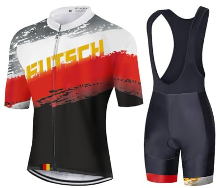UGLY FROG Herren Radtrikot 3D Padded Bib Shorts Bekleidung Wear Outdoor-Sommer-Breathable Kurze Hülsen-Fahrrad-Sportbekleidung Set