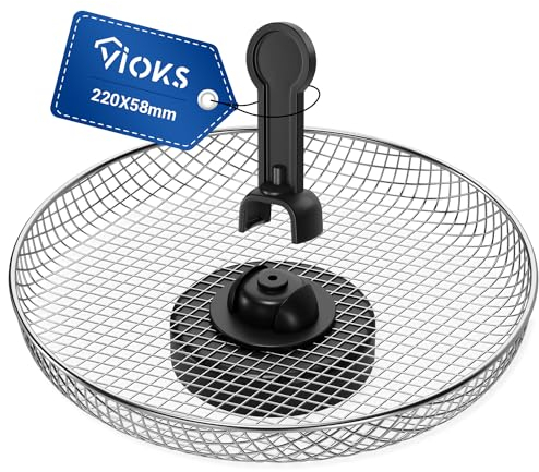 VIOKS Panier de cuisson pour Tefal Airfryer Ø 220 mm de rechange pour panier de cuisson Tefal XA701074 XA701072 XA701070 pour friteuse à air chaud Tefal ActiFry Snacking, Actifry Tefal Original