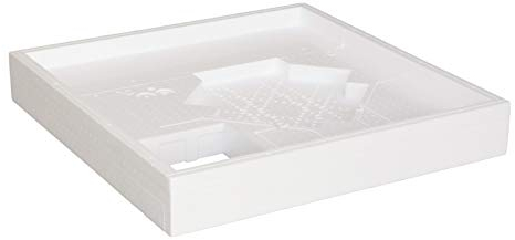 Calmwaters® Duschwannenträger 80x80 cm Modern Select, Passend für Quadrat-Duschwanne 80 x 80 x 2,5 cm, Styropor-Wannenträger, Schall- und wärmedämmend, Direkt verfliesbar, Weiß, 03AX3004