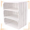 Vintage Möbel 24 GmbH Weißes Küchenregal mit 3 Fächern Quer 50cm x 40cm x 30cm Shabby Chic Landhaus Obstkiste Regal Holzkisten Weinkisten Kiste Box DIY Bücherregal