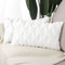 Madizz 2er Set Sanft Plüsch Kurze Wolle Samt Dekorativ Zierkissenbezüge Luxus Stil Kissenbezug für Sofa für Schlafzimmer Weiß 30x50 cm Rechteckigig