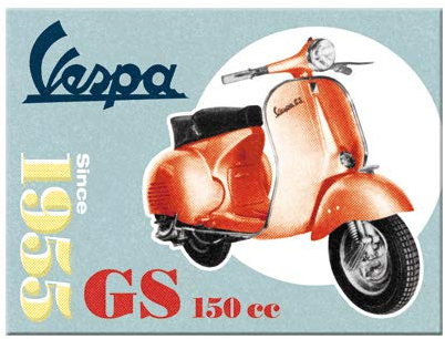 Nostalgic-Art Vespa - GS 150 Since 1955 Magnet, Bunt, 6x8 cm