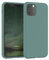 EAZY CASE Premium Silikon Handyhülle kompatibel mit iPhone 11 Pro, Slimcover mit Kameraschutz und Innenfutter, Silikonhülle, Schutzhülle, Bumper, Handy Case, Hülle, Softcase, Nachtgrün, Grün