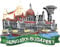 Casecover Resin Hungary Budapest Parliament Building Fridge Magnet Craft Tourist Souvenir Fun Decorative 1pc