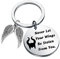 BAUNA Maleficent Schlüsselanhänger Maleficent Geschenke Never Let Your Wings Be Stole From You Maleficent Fan Geschenk Bösewichte The Evil Queen Geschenke, 3.0*3.0cm, Metall,