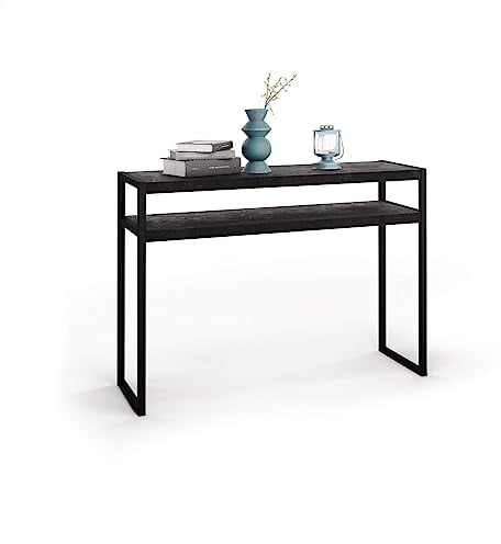 MOBILI FIVER, Luxury, Konsolentisch, schwarzer Beton, Made In Italy
