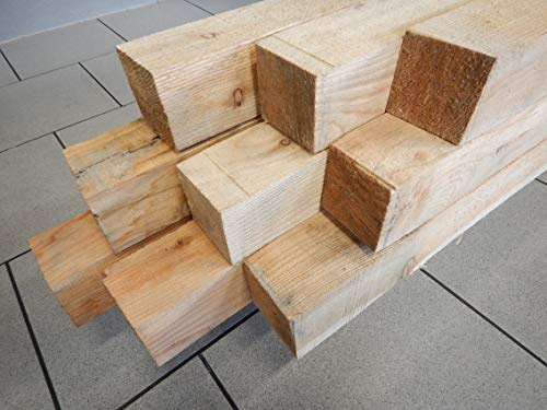 LÄRCHE KANTHOLZ BALKEN PFOSTEN HOLZ BAUHOLZ ZAUN 10x10cm 240cm LÄNGE (6)