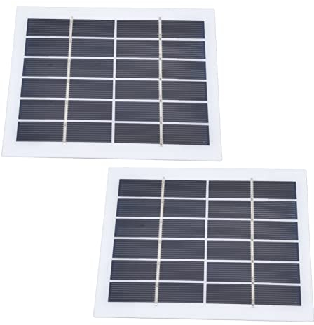 Placa solar monocristalina, alta eficiencia de conversión 6V panel solar impermeable 2pcs 2W para de iluminación doméstica