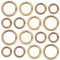 GORGECRAFT 4 Größen 16 Stück Zinklegierung Feder O-Ring Rund Karabinerhaken Runde Karabiner Ring Schlüsselring Klein Ringe Metallhaken Schnalle Sprunghalter Für DIY Handwerk Zubehör (Antike Bronze)
