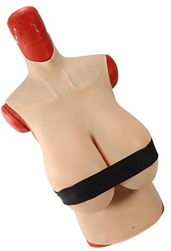 FSYH Half-Body Silicone Breast Plates K Cup False Breast Forms for Crossdresser Cosplay Drag Queen Breasts Enhancers