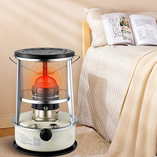 Petroleumheizung Innenraum, Tragbarer Petroleumofen, Petroleumkocher Für Den Außenbereich Campingzelt Terrasse, Mobile Heizung Ohne Strom, Rauch-/ Geruchlos Petroleum Ofen,White-32.5×32.5×47cm