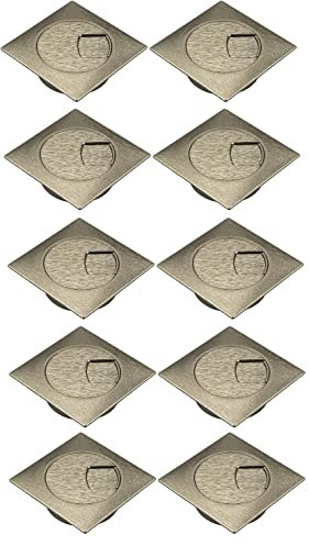 Gedotec Passacavo da scrivania in robusta plastica ABS, 10 pezzi, passacavi quadrati, 80 mm, Plaza, scatola per cavi in acciaio inox, passacavi rettangolare da pressare, canalina per cavi