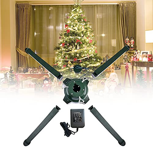 Elektrischer Weihnachtsbaumständer, um 360 ° drehbar, für einfache Dekorationen, perfekt für Zuhause oder Büro, macht das Dekorieren mühelos