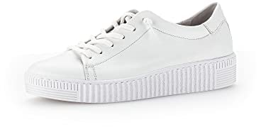 Gabor Damen Low-Top Sneaker, Frauen Halbschuhe,Wechselfußbett,Best Fitting,Freizeit,sportlich,straßenschuhe,Strassenschuhe,Weiss,43 EU / 9 UK