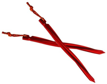 Kisangel Camping-Zelt-heringe-Set 7-teilig Aluminium-heringe Mit Zugschnüren 25 cm Für Sicheren Unterschlupf Im Freien