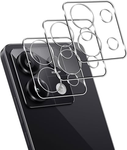Lutree para Xiaomi Redmi Note 13 Pro 5G/ POCO X6 5G Protector Cámara Cristal Templado, 3 Piezas Dureza 9H HD Protector de Lente de Cámara, Anti Rasguños Película Protectora -Transparent