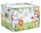 Clastyle Frühling Tiere Junge Mädchen Würfel Aufbewahrungskorb für Babyzimmer Elefant Blau Wasserdicht Rechteckig Stoff Regalkörbe Kleidung Spielzeug Kinder Aufbewahrungsbox, 40x30x30 cm