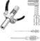 NQEUEPN 4pcs Grease Gun Fitting Kit, Include 90 Degree Grease Gun Coupler Adapter, Double Handles Grease Gun Coupler, Grease Needle, Needle Tip Dispenser Fit 1/8 NPT Grease Gun