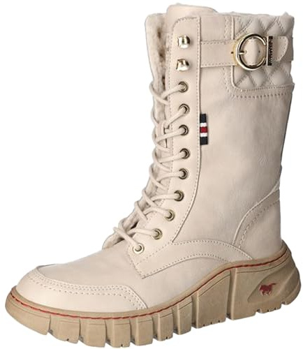 MUSTANG Damen Stiefelette sportlicher Plateau Winterboot mit Warmfutter 1499-605