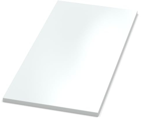 AUPROTEC Tischplatte 28mm weiß 100x70 cm I Spanplatte mit 2mm ABS Kante & PU-Verleimung I melaminharzbeschichtet I robust & wasserabweisend