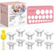 Nursi Luna Flange Sizing Kit 3 in 1 with 10PCS Flange Inserts 13/15/17/19/21mm, Silicone Breast Pump Flanges Insert Kit for 24mm Electric Breast Pump, Pumping Breastfeeding Essentials Kit for New Mom