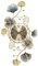 Moderne Wanduhren Dekorative Wanduhr mit Ginkgo-Blatt, moderne Kunst, große Metall-Wanduhr, geräuschlos, nicht tickend, Heimwanddekoration, Uhren for Küche, Wohnzimmer, Schlafzimmer, Badezimmer, Büro