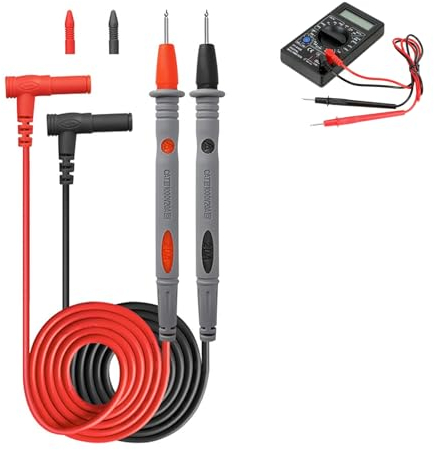 Messleitungen,Messleitungen für multimeter,1000 V 20 A Prüfsonden,Prüfleitungen,Multimeter Zubehör Set,Sicherheits Messleitungs Set,1m flexible Multimeter Messleitungen