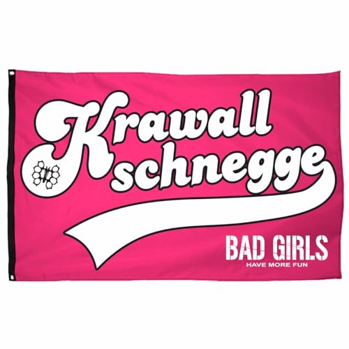 Pinke Rosa Fahne Flagge Krawallschnegge Sprüche Motiv