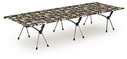 Campingbett feldbett klappbar Camping Faltbett Aluminiumlegierung Camouflage Klappbett Ultraleicht Tragbare Klappbett Strand Outdoor Reise Campingbetten Faltbar Gästebett ( Color : Woodland Camouflage