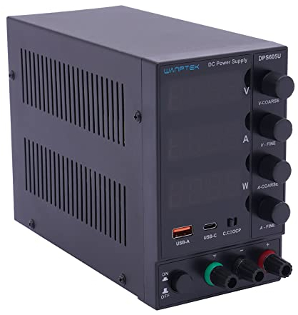 Regelbares Labornetzgerät Labornetzteil DC Trafo Wandler Inverter 0-60V 0-5A 300W - Hochpräzise Spannungs- und Stromregelung - USB Quick Charge - Kurzschlussschutz - DPS605U