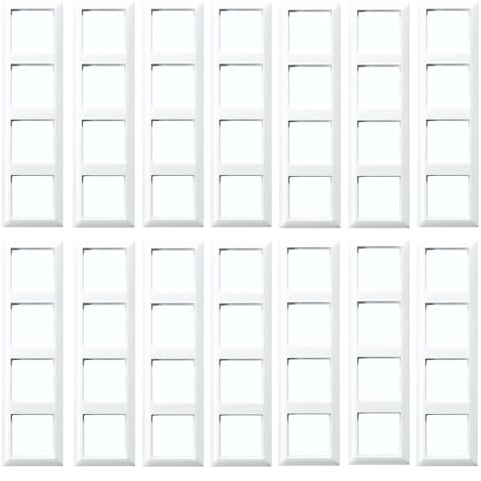 10x Jung AS584WW Rahmen 4fach (Duroplast) Alpinweiß Serie AS