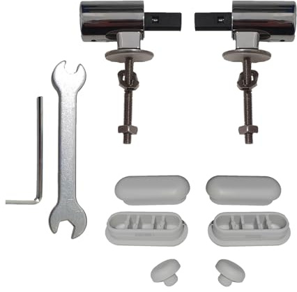 HYDRO HOME Cerniere tavoletta WC con fissaggio dall'alto + paracolpi wc H6, chiusura soft close, cerniere copriwater termoindurente, compatibili con molti modelli, ricambi tavoletta WC, Made in Italy